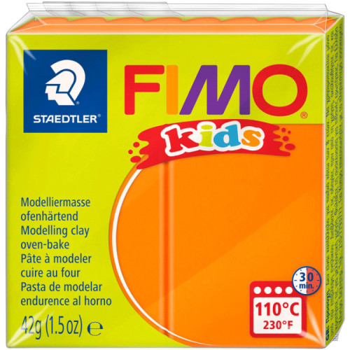 Пластика Fimo kids, Оранжевая, 42г, Fimo (8030-4)