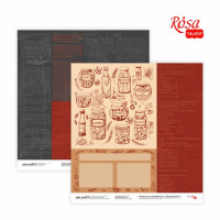 Папір для скрапбукінгу „Recipe book“ 5, двосторонній, 30,48х30,48см, 200г/м2, ROSA TALENT (5316036)