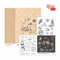 Бумага для скрапбукинга  „Recipe book“ 6, двусторонняя, 30,48х30,48см, 200г/м2, ROSA TALENT (5316037)