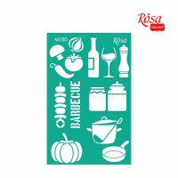 Трафарет багаторазовий самоклеючий, №4030, 13x20 см, Серія „Recipe book , ROSA TALENT (GPТ50046026)