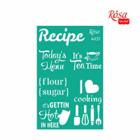 Трафарет многоразовый самоклеющийся, №4031, 13x20 см, Серия „Recipe book, ROSA TALENT (GPТ50046027)