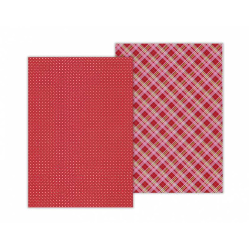 Бумага с рисунком Клетка, А4(21х29,7см), двухсторонняя, Красная, 300г/м2, Heyda (9451772)