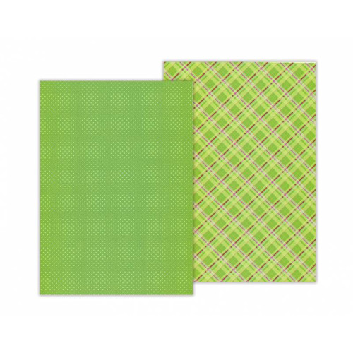 Бумага с рисунком Клетка, А4 (21х29,7 см), двохсторонняя, Зеленая, 300 гм2, Heyda (9451773)