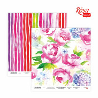 Бумага для скрапбукинга „Floral Poem“ 14, двусторонняя, 30,48х30,48см, 200г/м2, ROSA TALENT (5316026)