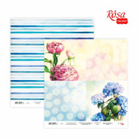 Бумага для скрапбукинга „Floral Poem“ 16, двусторонняя, 30,48х30,48см, 200г/м2, ROSA TALENT (5316028)