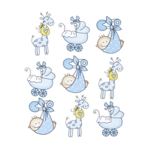Набор декоративных элементов Детский 1, голубой, 9шт, Knorr Prandell (216930205)