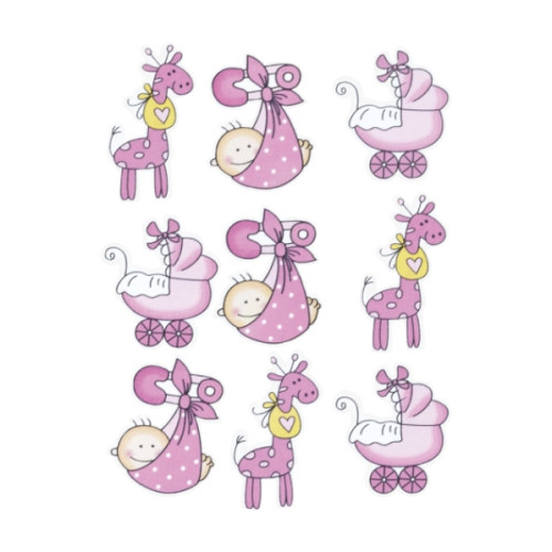 Набор декоративных элементов Детский 1, розовой, 9шт, Knorr Prandell (216930207)
