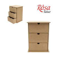 Комод декоративний, 3 ящики, МДФ, 22х12х30 см, ROSA TALENT (286402)