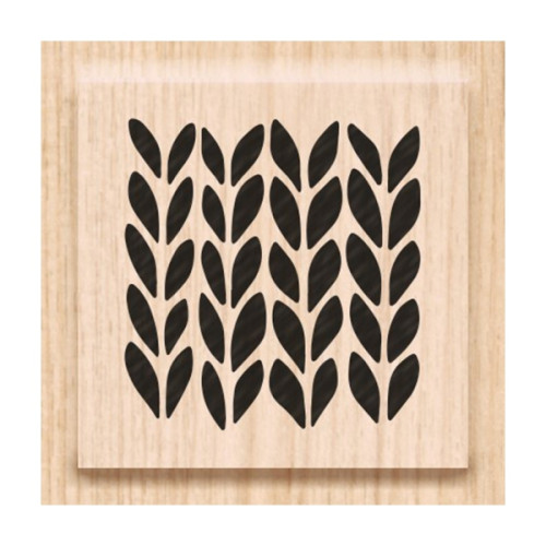 Штамп деревянный Фоновый Листочки, 2,5х2,5 см, Heyda (211801722)