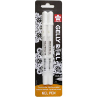 Набор гелевых ручек Gelly Roll BASIC MEDIUM 08, Белая, 2шт., в блистере, Sakura (BLXPGB2A)