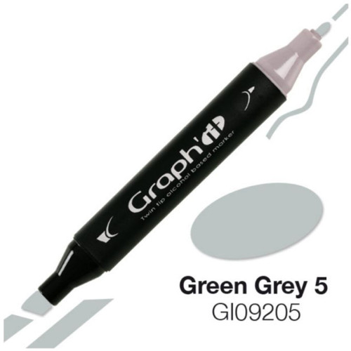 Маркер Graphit двусторонний, Зеленый Серый 5 №9205