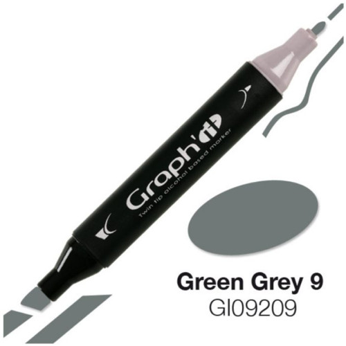 Маркер Graphit двусторонний, Зеленый Серый 9 №9209