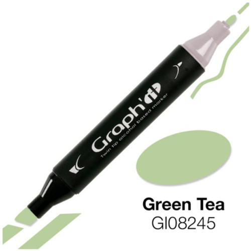 Маркер двусторонний, Зеленый чай (8245), Graphit~#~Маркер двосторонній, Зелений чай (8245), Graphit