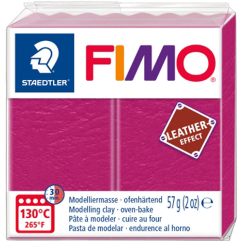 Пластика Leather-effect, Розовый, 57 грамм, Fimo (8010-229)