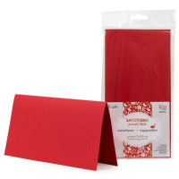 Набір заготовок для листівок 5 шт, 21х10,5 см, №9, червоний, 220г/м2, ROSA TALENT (94099049)