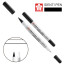 Перманентний маркер IDENTI PEN, двосторонній, 0,4/1 мм, Чорний, Sakura (XYK-T49)