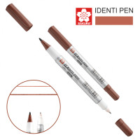 Перманентный маркер IDENTI PEN, двусторонний, 0,4/1 мм, Коричневый, Sakura (XYK-T12)