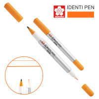 Перманентний маркер IDENTI PEN, двосторонній, 0,4/1 мм, Помаранчевий, Sakura (XYK-T5)