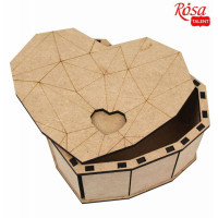 Подарункова коробка „Серце“, МДФ, 26х21х9 см, ROSA TALENT (280517)
