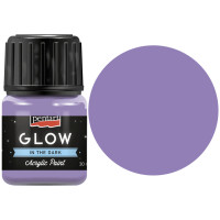 Краска акриловая для декора Glow in the dark, Лиловый, 30мл, Pentart (16483)