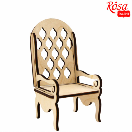 Кукольная мебель, „Кресло“ 2, классик, фанера, 6х7,2х10см, 2шт, ROSA TALENT (287429)