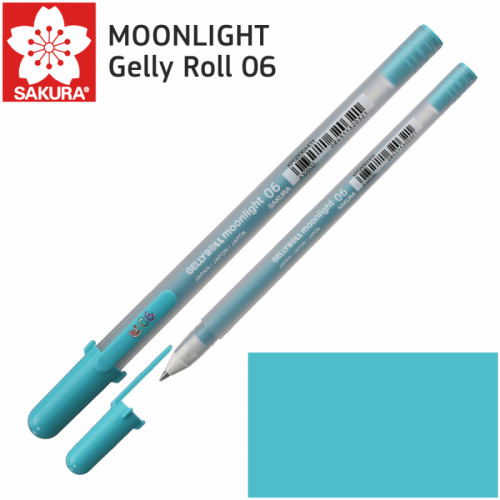 Ручка гелевая MOONLIGHT Gelly Roll 06, Зелено-голубой, Sakura (XPGB06431)