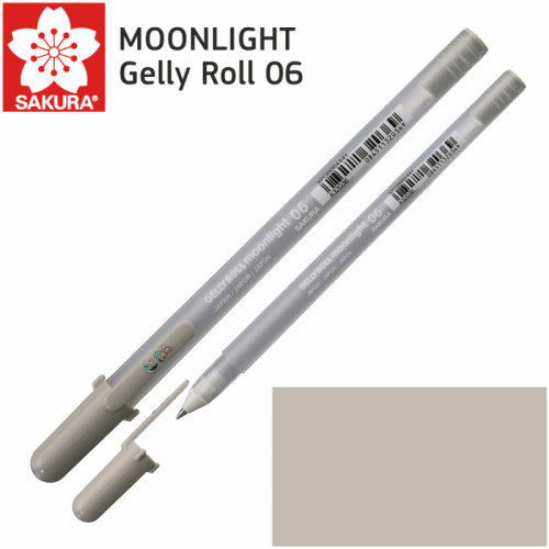 Ручка гелевая MOONLIGHT Gelly Roll 06, Серый светлый, Sakura (XPGB06441)