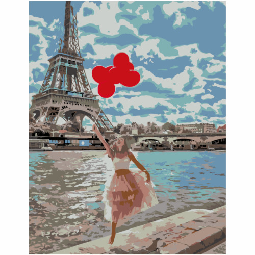 Набор-стандарт, картина по номерам, „Волшебный миг в Париже“, 35х45см, ROSA START (N00013231)