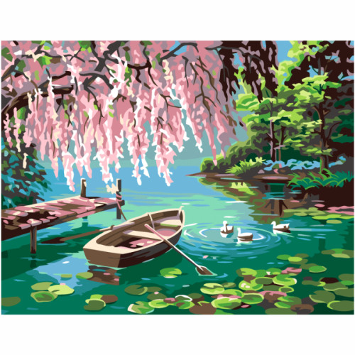 Набор-стандарт, картина по номерам, „Мечтательное озеро“, 35х45см, ROSA START (N00013236)