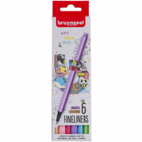 Набір лінерів FINELINER Pastel, 6кол., Bruynzeel (60241206)