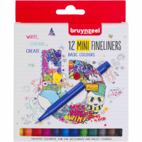Набор линеров FINELINER Mini, 12цв., Bruynzeel (60241512)