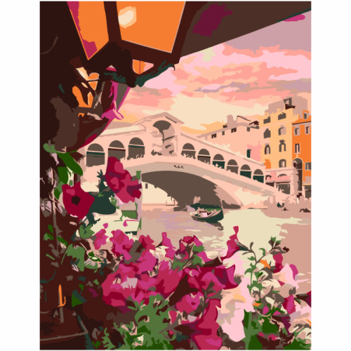 Набор-стандарт, картина по номерам, „Романтичная Венеция“, 35х45см, ROSA START (N00013438)