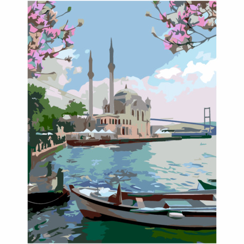 Набор-стандарт картина по номерам „Уикенд в Стамбуле“ 35х45см ROSA START