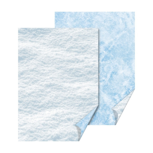Бумага с рисунком Лед-Снег, А4 (21х29,7 см), двухсторонняя, 300 гм2, Heyda (20472258)