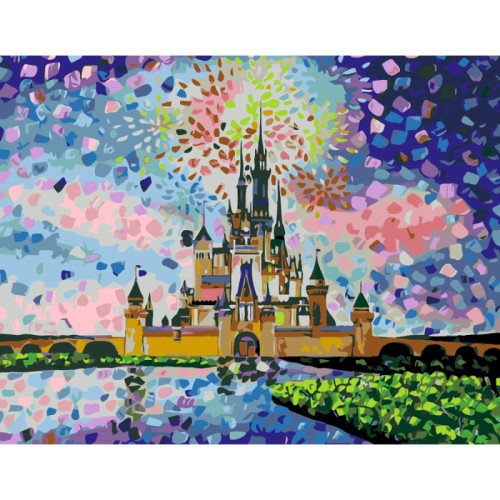 Набор-стандарт, картина по номерам, „Disney Castlе“, 35х45см, ROSA START (N00013471)