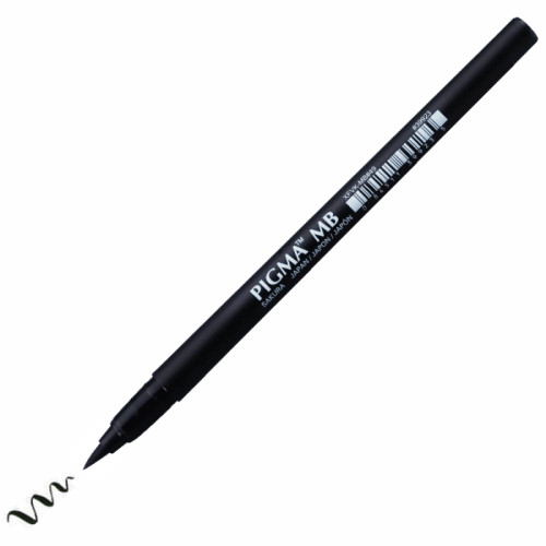 Лінер-ручка PIGMA PEN Brush MB, Чорний, Sakura (XFVK-MB#49)