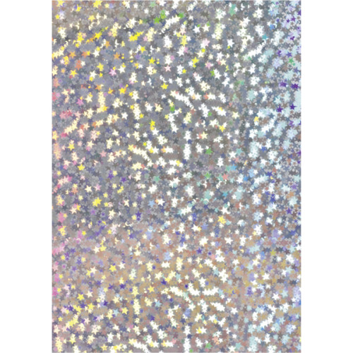 Картон голографический Звезды, серебряный, А4, 160г/м2, Heyda (204077370)