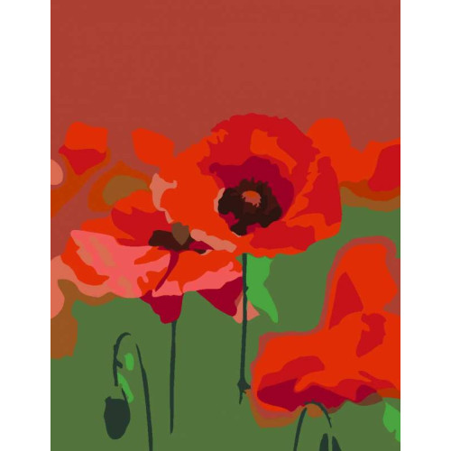 Набір-стандарт картина за номерами „Квіти 2.12, 35х45см ROSA START