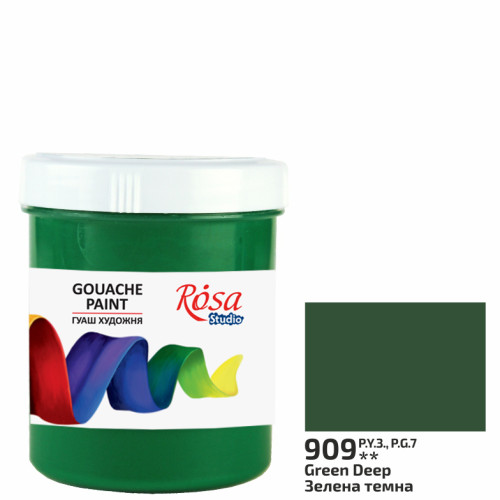 Краска гуашевая, Зеленая темная, 100мл, ROSA Studio (3230909)