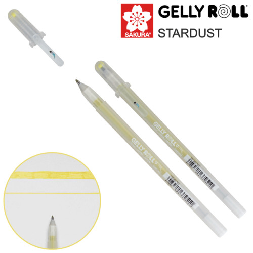 Ручка гелевая STRADUST Gelly Roll, Золотая, Sakura (XPGB#703)