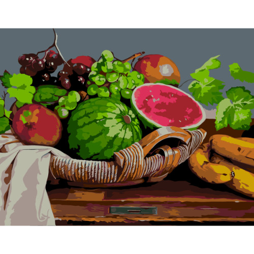 Набор-стандарт, картина по номерам, „Фруктово-ягодное наслаждение“, 35х45см, ROSA START (N00013254)