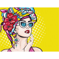 Холст на картоне с контуром, „Pop Art WOW 1“, 30х40, хлопок, акрил, ROSA START (GPA284318)
