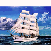 Холст на картоне с контуром, Морские пейзажи №7, 30х40, хлопок, акрил, ROSA START (GPA283907)