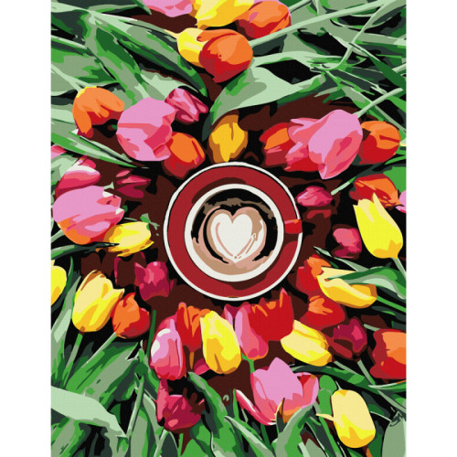Набор-стандарт, картина по номерам, „Утренние Тюльпаны“, 35х45см, ROSA START (N00013655)