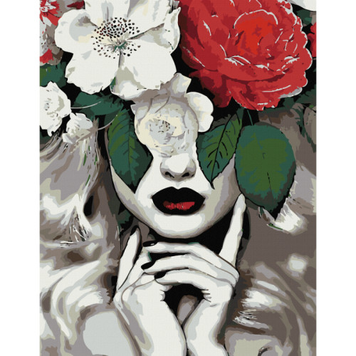 Набір-стандарт, картина за номерами, „Flower Queen“, 35х45см, ROSA START (N00013672)