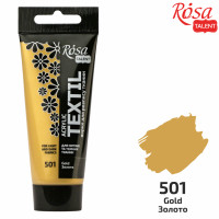 Фарба акрилова для тканини, Золото, 60мл, ROSA TALENT (263460501)