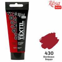Краска акриловая для ткани, Бордо 30, 60мл, ROSA TALENT (263460430)