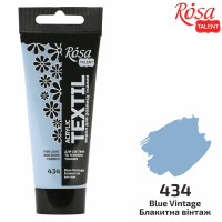 Краска акриловая для ткани, Голубая винтаж 34, 60мл, ROSA TALENT (263460434)