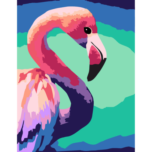 Набір, картина за номерами, Pink Flamingo, 35х45см, в коробці, ROSA START (N00013677)