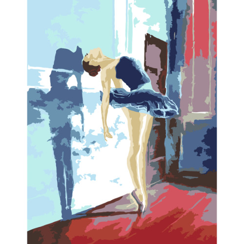 Набір, картина за номерами, „Балерина“, 35х45см, в коробці, ROSA START (N00013678)
